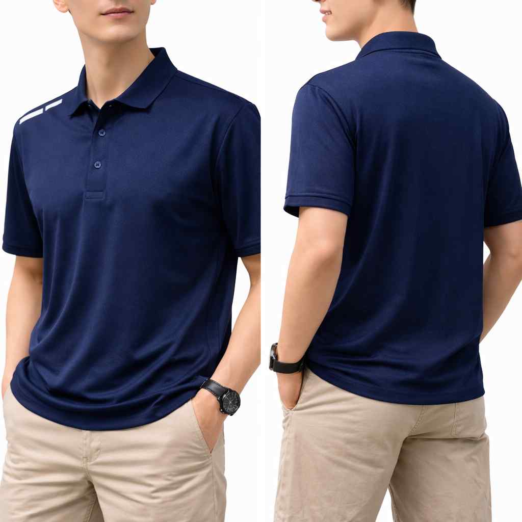 Mens Polo T-Shirt  S/S-XL-Blue