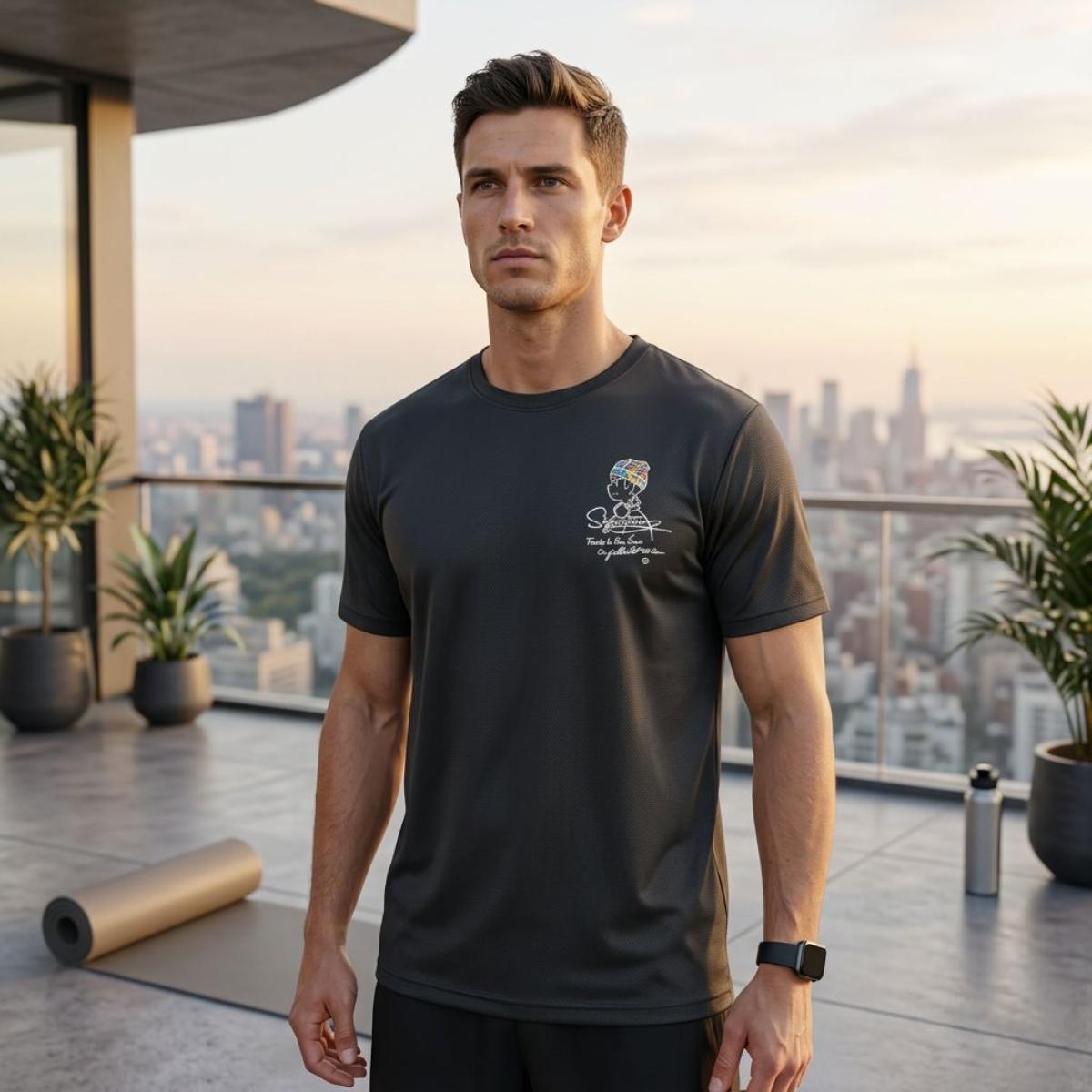 Mens T-Shirt - Black-4XL