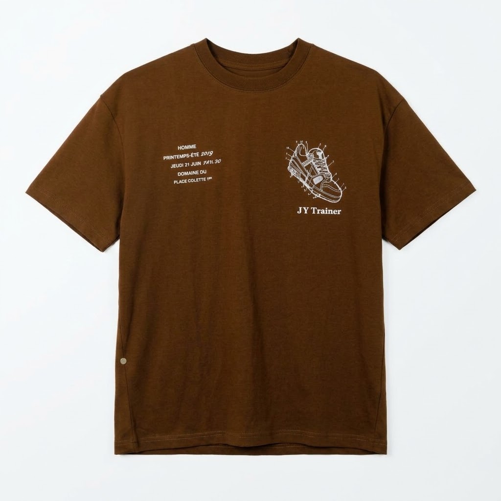 Mens T-Shirt-Brown-3XL