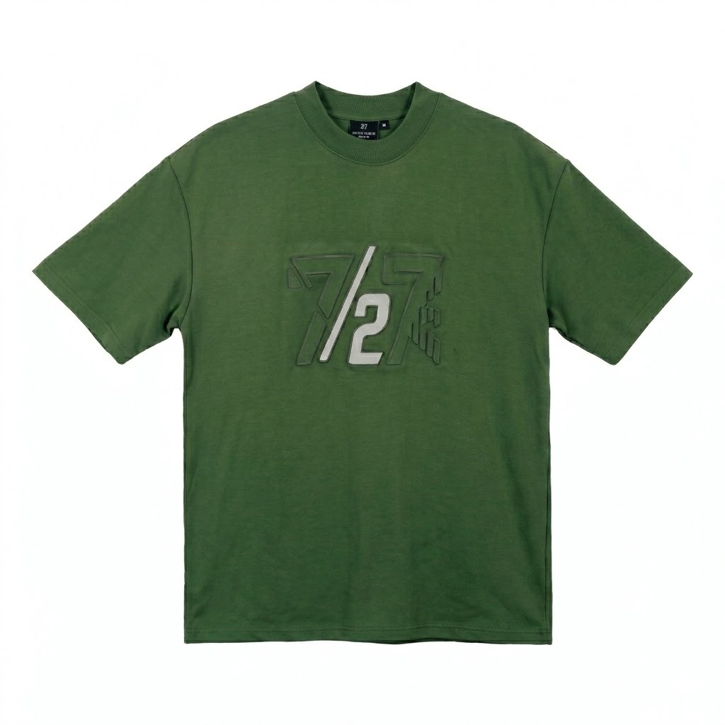 Men's Over Size T-Shirt-Green-2XL