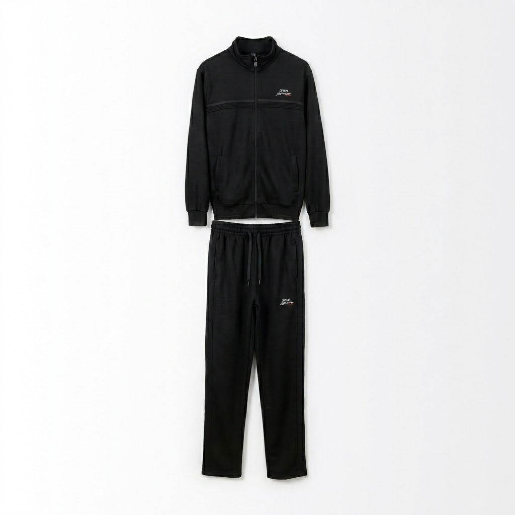 Men's Track Suit-Black-4XL