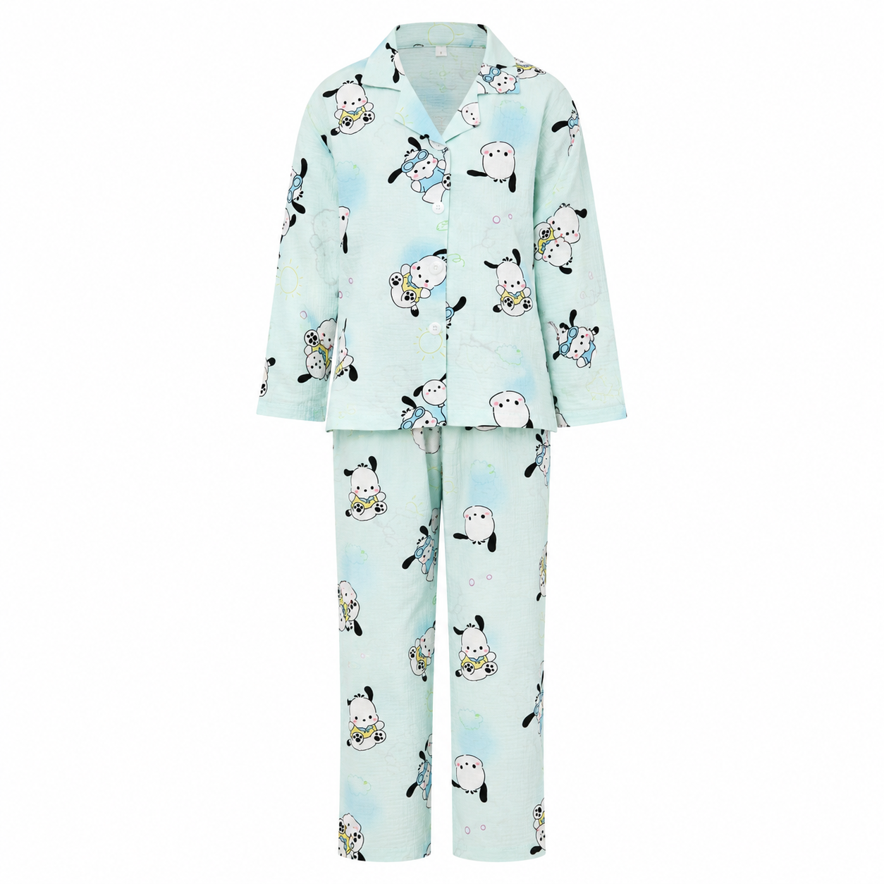 Wnt-Girls Pyjama + Pants L/S-Light Green