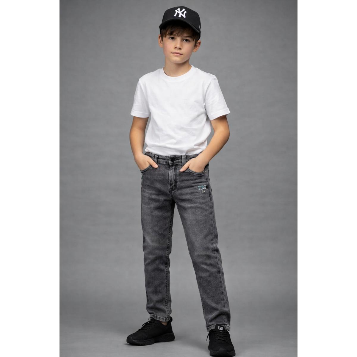 Boys Jeans Pant Regular-Grey