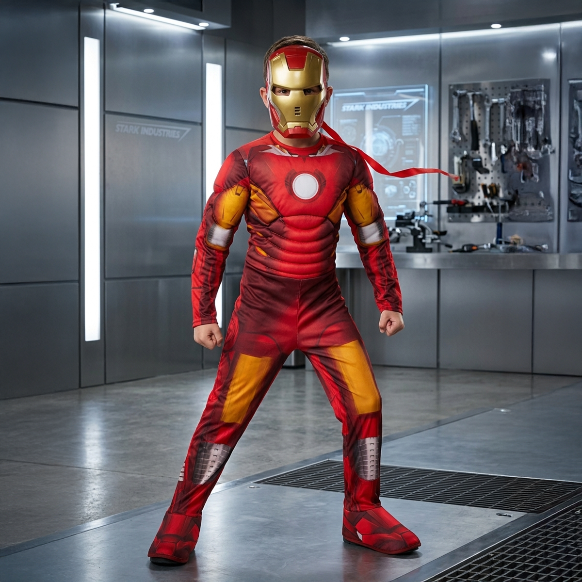 Boys Costumes Iron Man-Red-9Y
