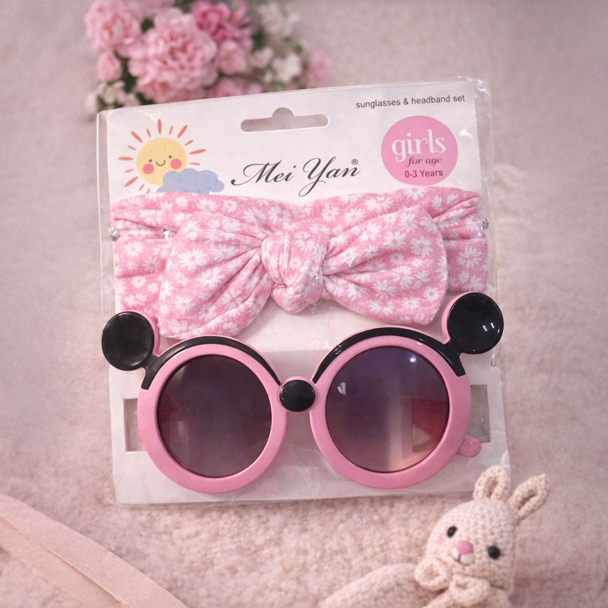 Band Set-0 To 3 Months-Pink