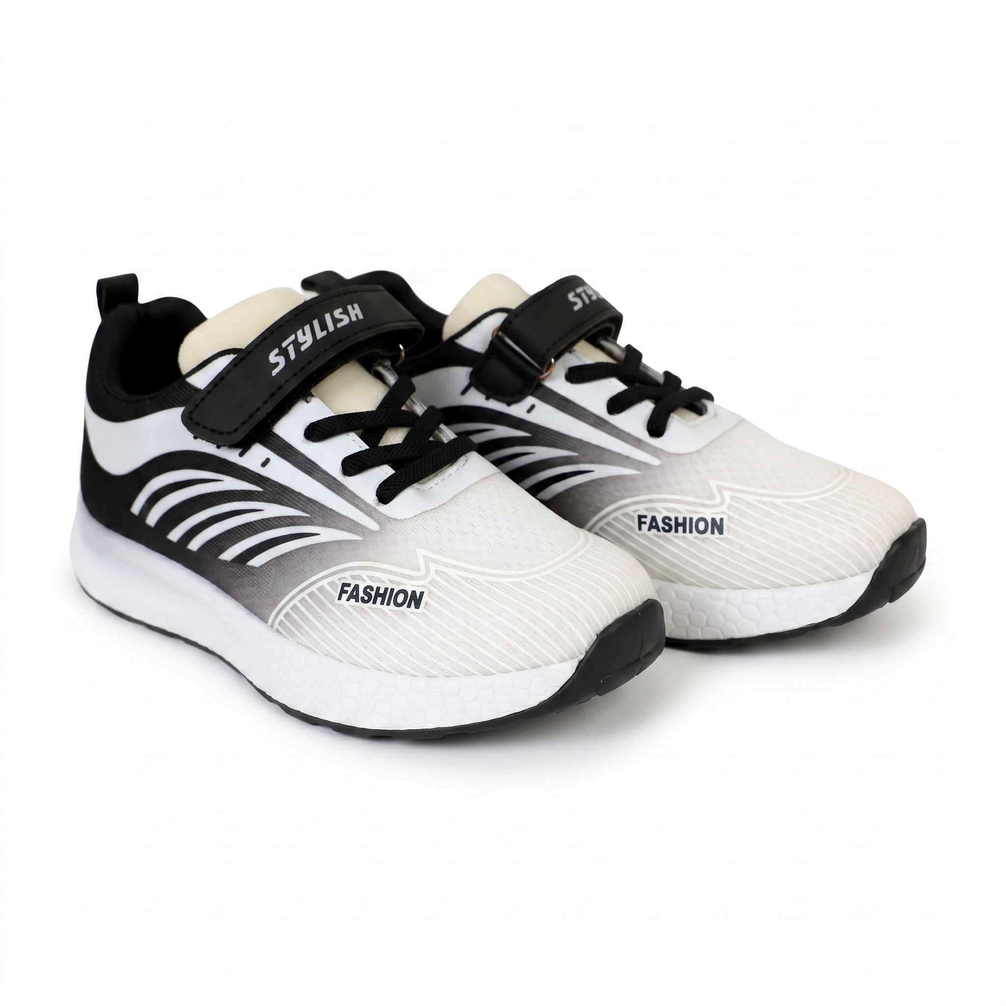 Boys Casual Fashion Sneakers-Black-36