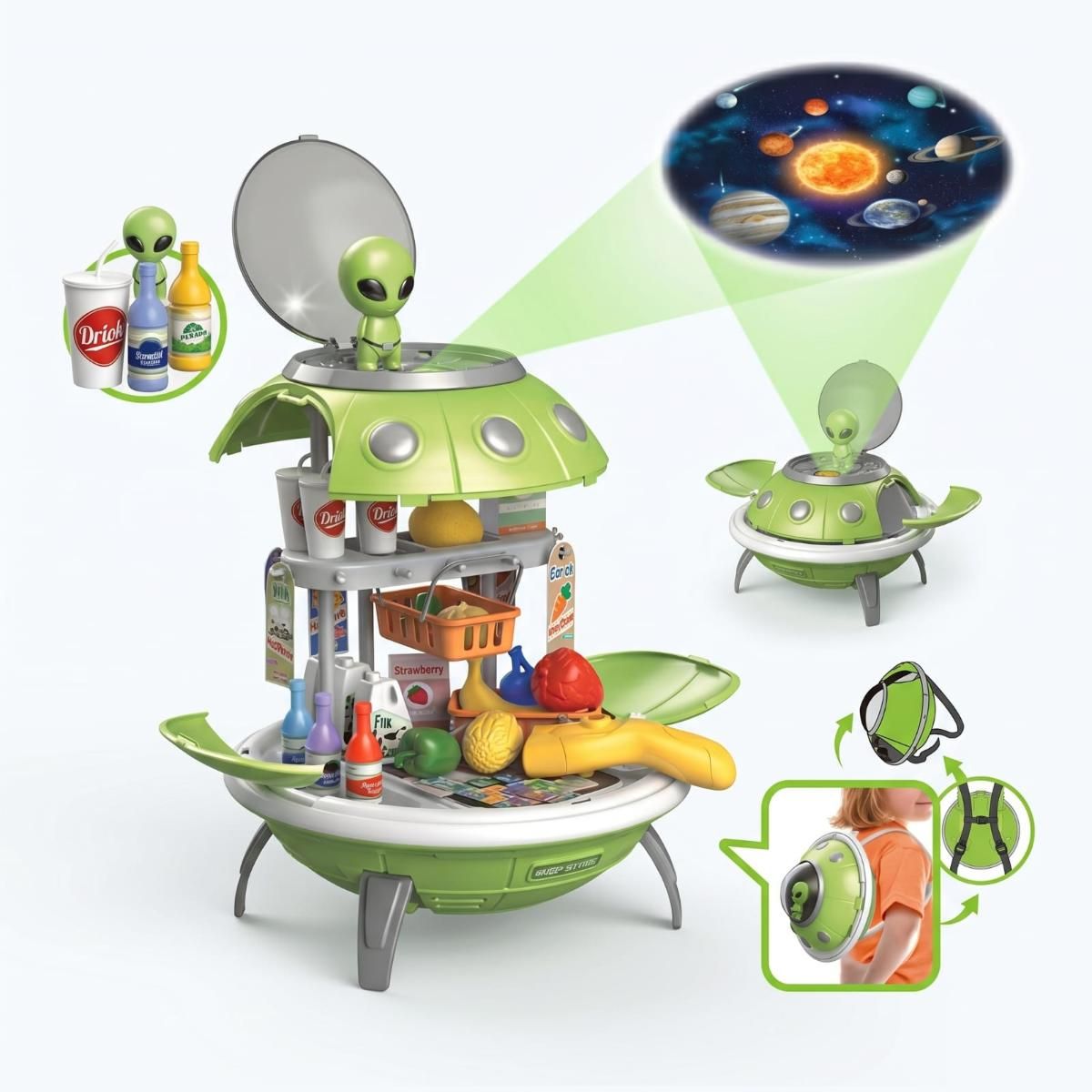 Ufo Shop Storewith Battery