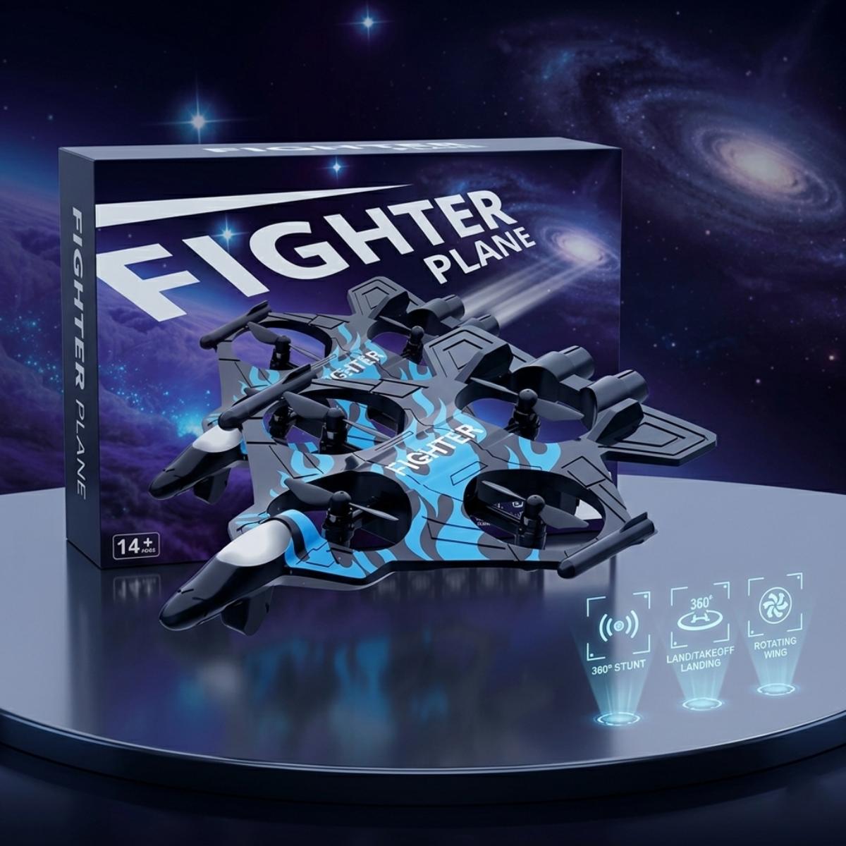 Fighter Plane Lblue/Red