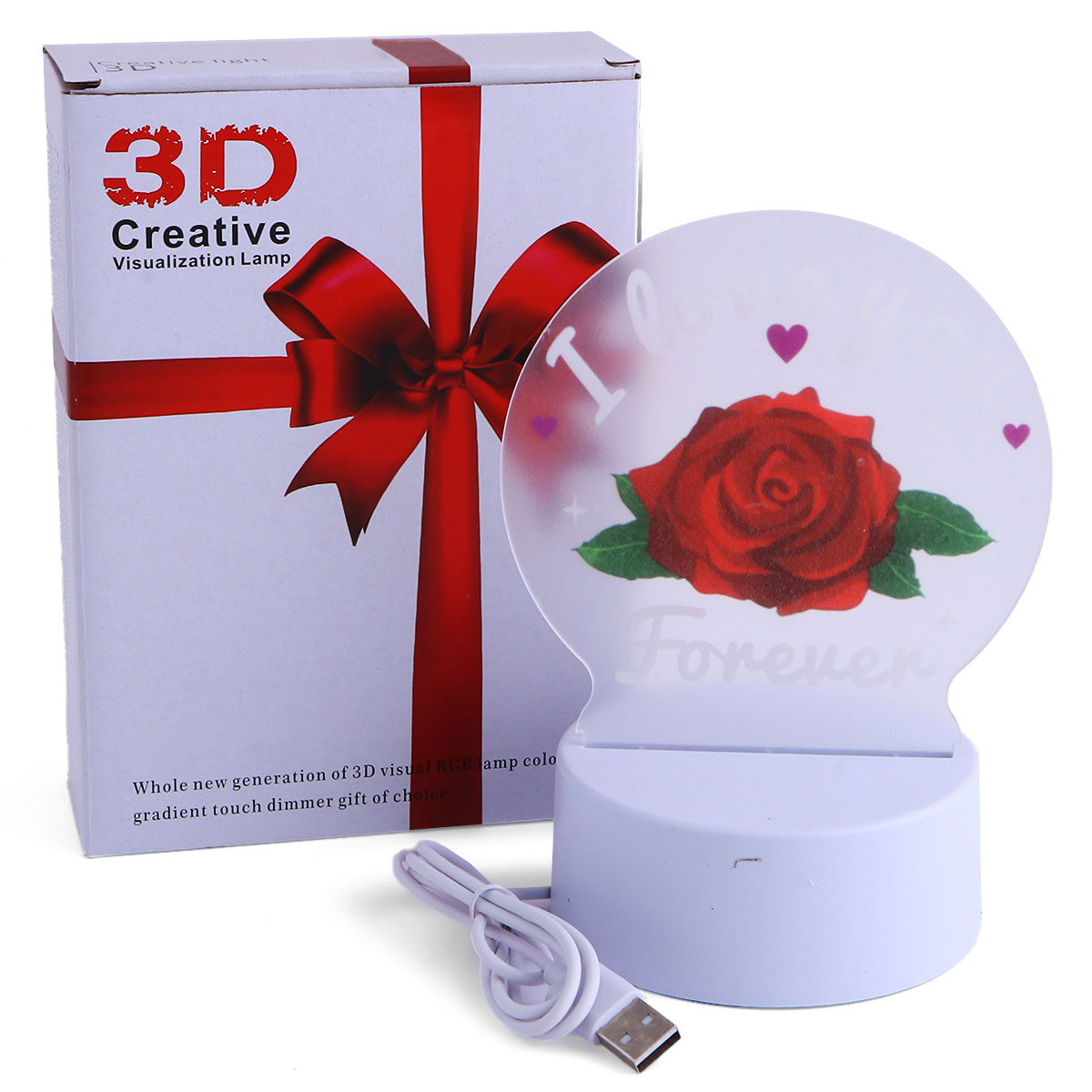 Valentine Gift 3D Visualization Lamp