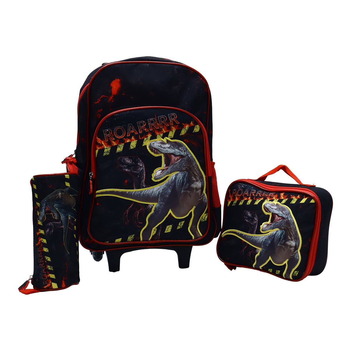 Boys School Trolley Backpack Red & Black 12353-13902T-3