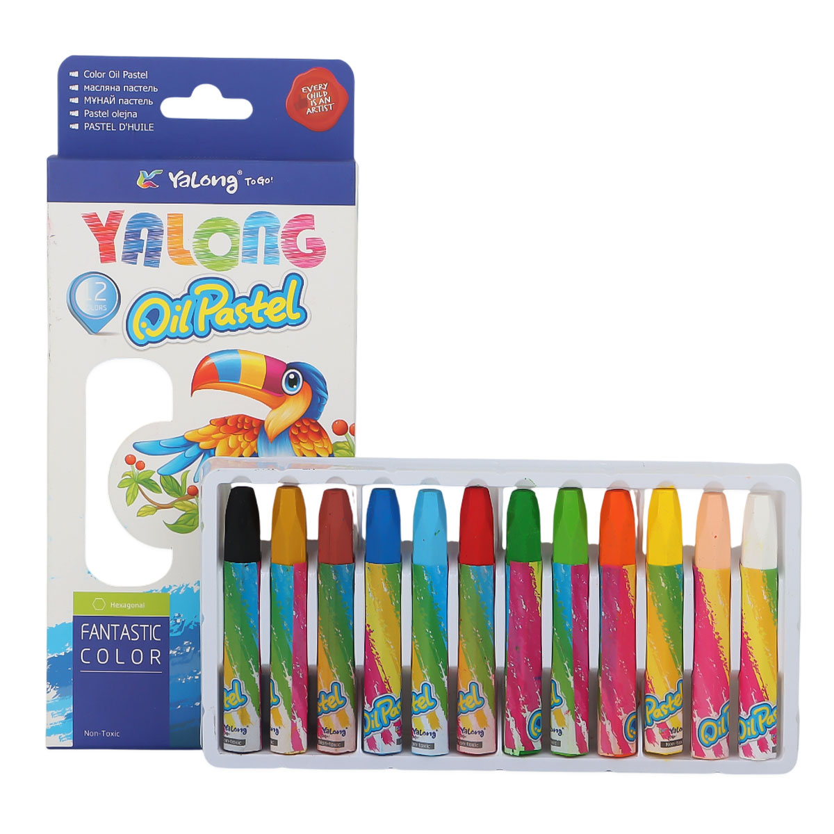 Yalong Color Pencil Oil Pastel 12 Pieces