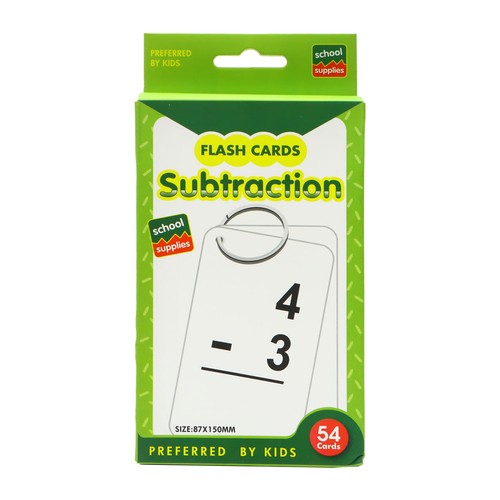 Subtraction Flash Cards 54 Cards
