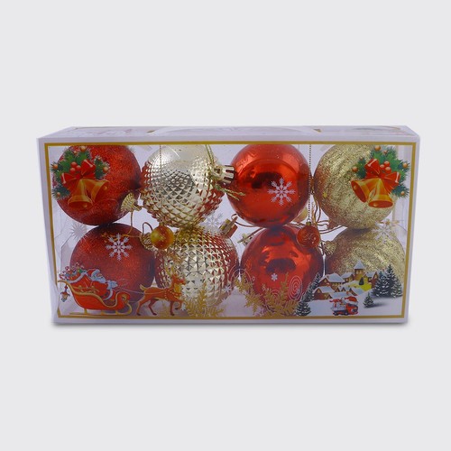 Christmas Decoration Bauble Red & Gold