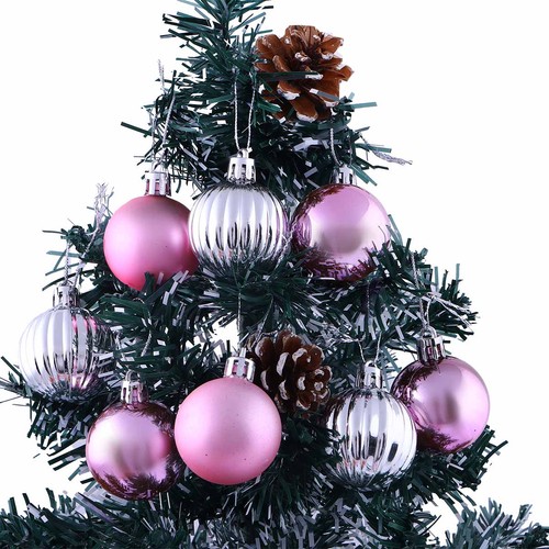 Christmas Decoration Bauble White & Purple