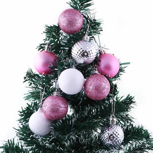Christmas Decoration Bauble White & Purple