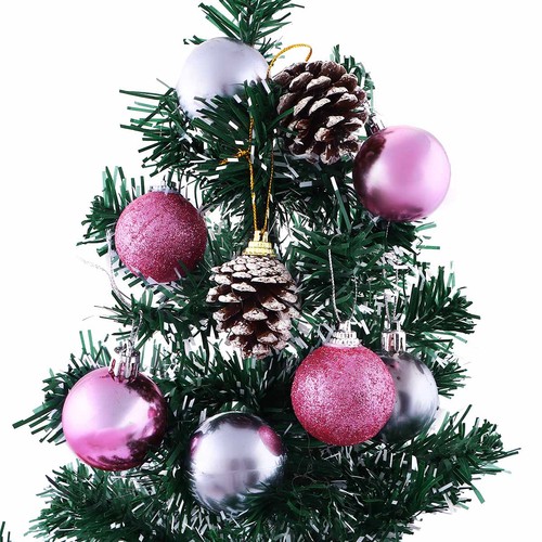 Christmas Decoration Bauble White & Purple