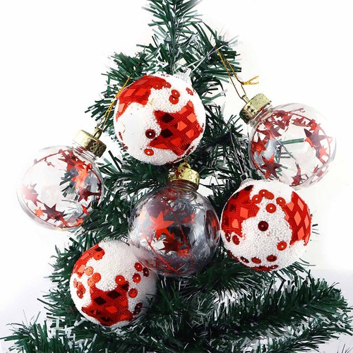 Christmas Decoration Bauble White & Red