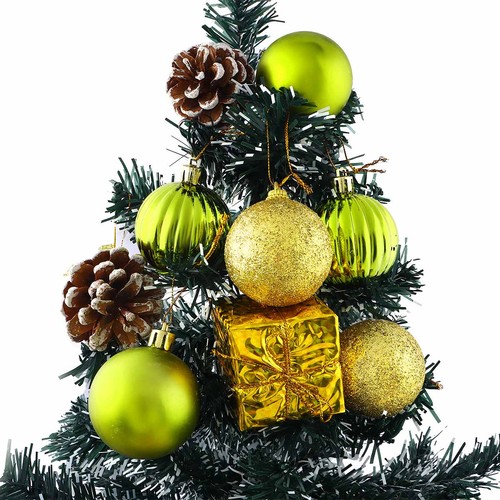 Christmas Decoration Bauble Green & Gold