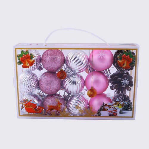 Christmas Decoration Baubel Purple & Silver