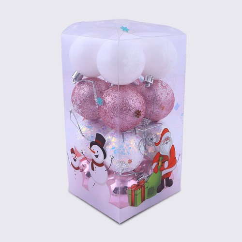 Christmas Decoration Bauble White & Purple