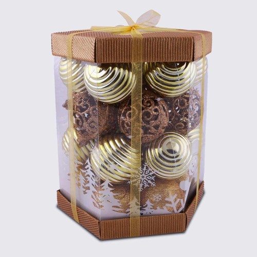 Christmas Decoration Bauble Gold & Brown