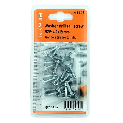 Washer DrillTail Screw Size 4.2x19mm 20 Pieces