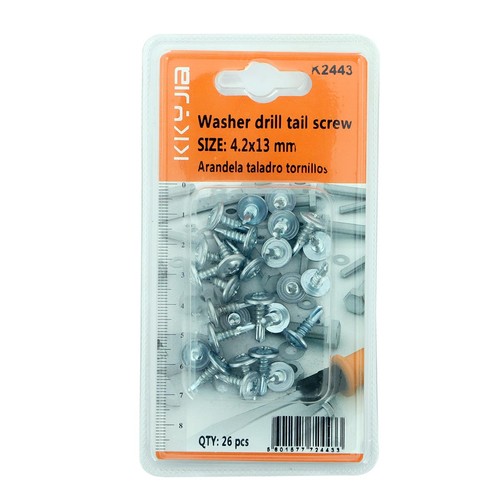 Washer Drill Tail Screw Size 4.2x13mm 26 Pieces