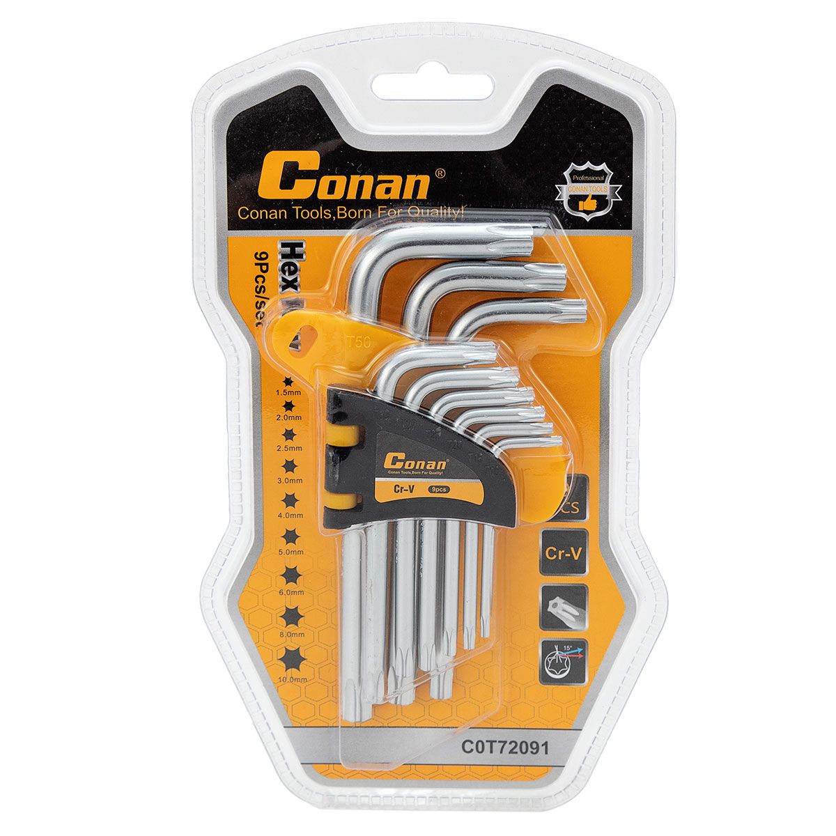 Conan Torx Key 9 Pieces Set COT72091