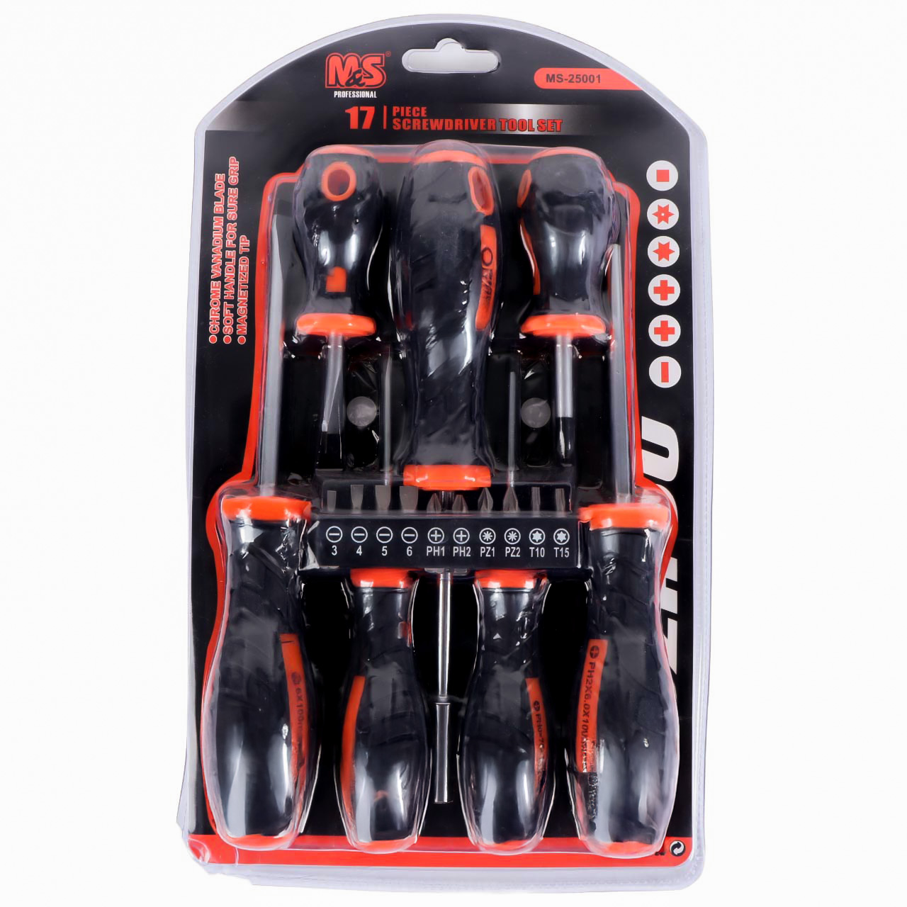 M&S Professional 17-Piece Screwdriver Tool Set - MS-25001
