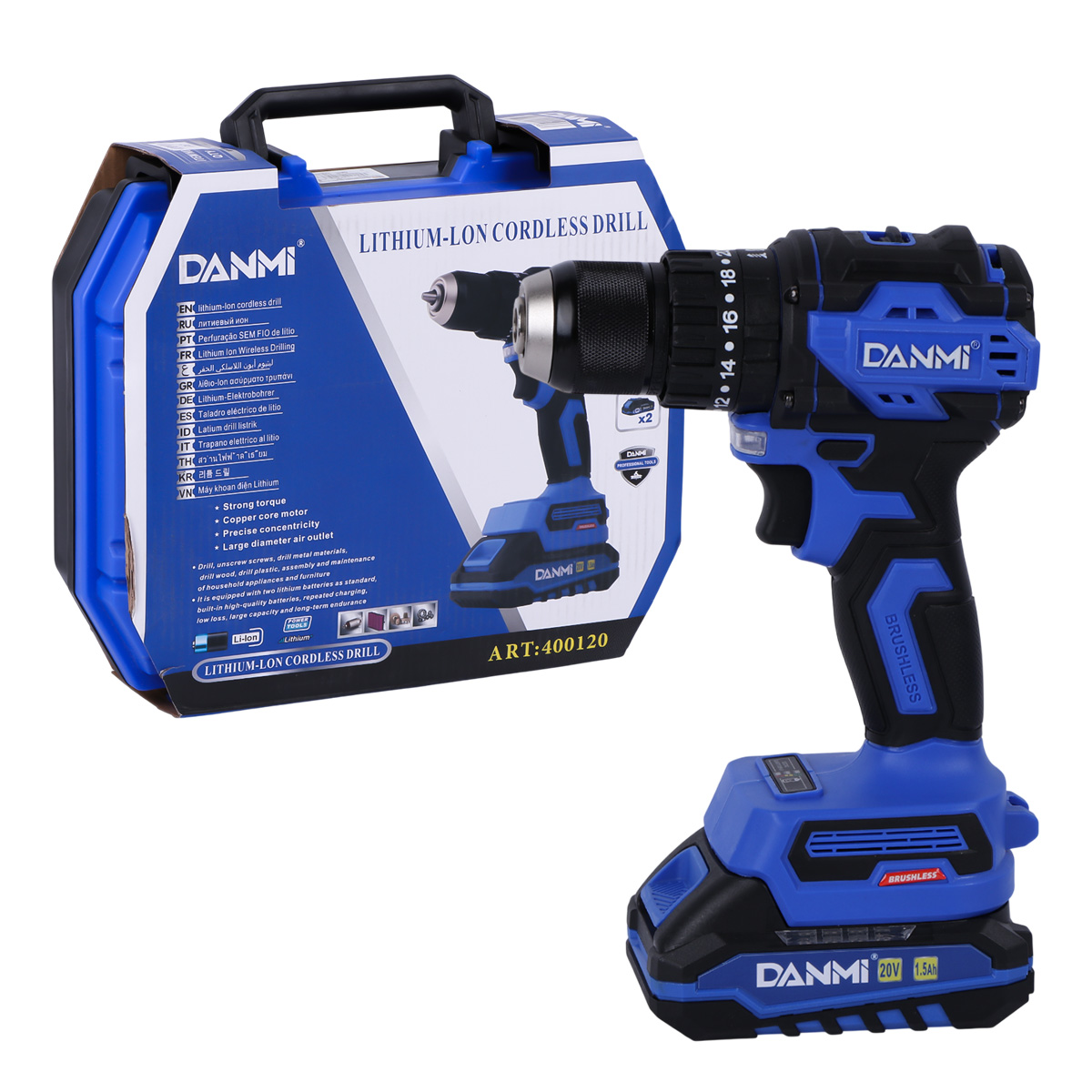 Danmi Lithium-Ion Cordless Drill 20V