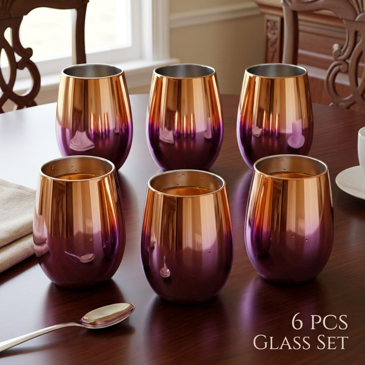 6Pcs Water Glass Set