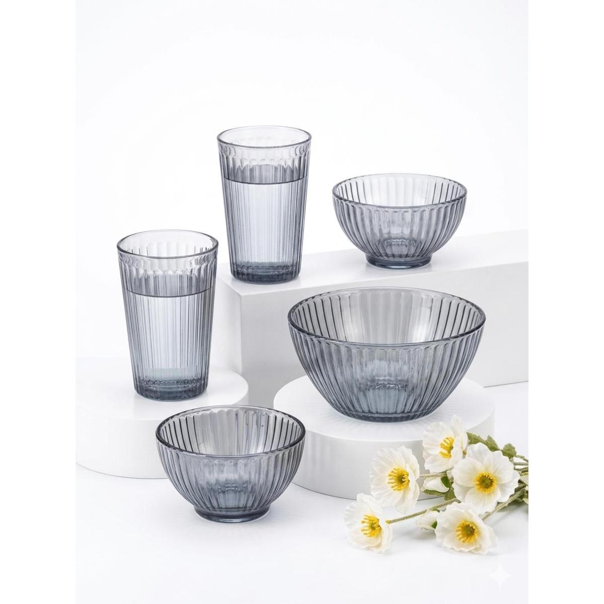Glass Bowl Set 5 Pcs Set