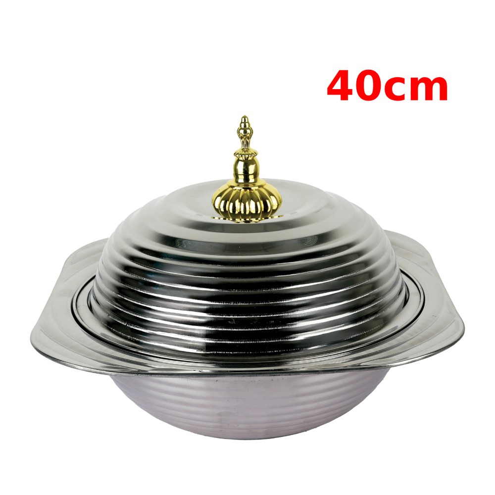 Serving Tray With Cover Stainless Steel 40cm