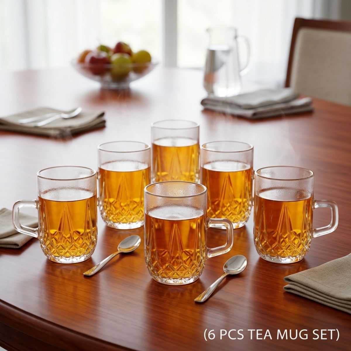Stp-6Pcs Glass Tea Mug