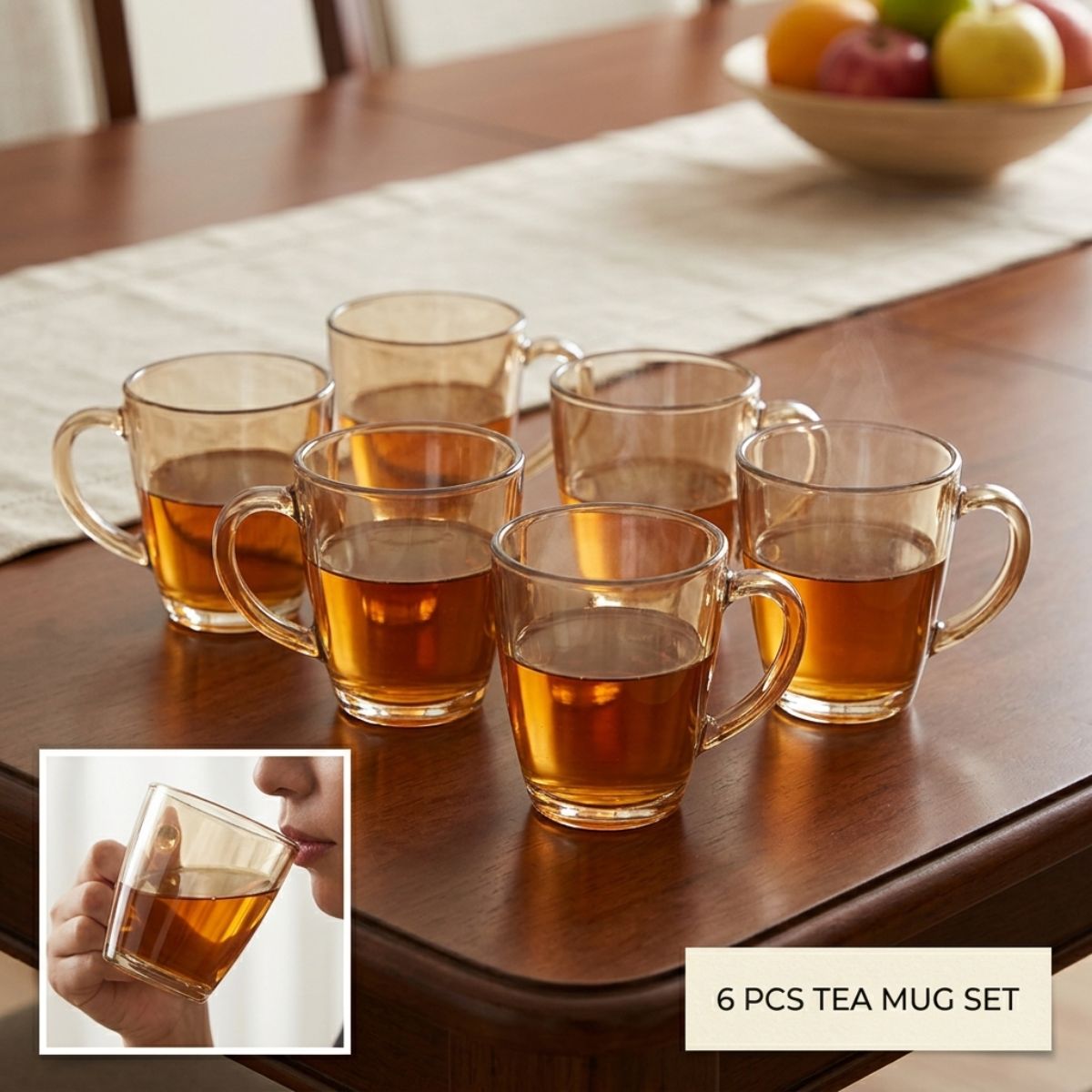 6Pcs Glass Mug
