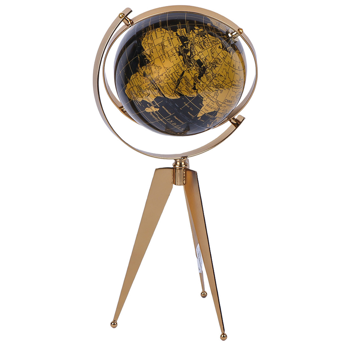 Decorative Globe with Tripod Stand Gold and Black