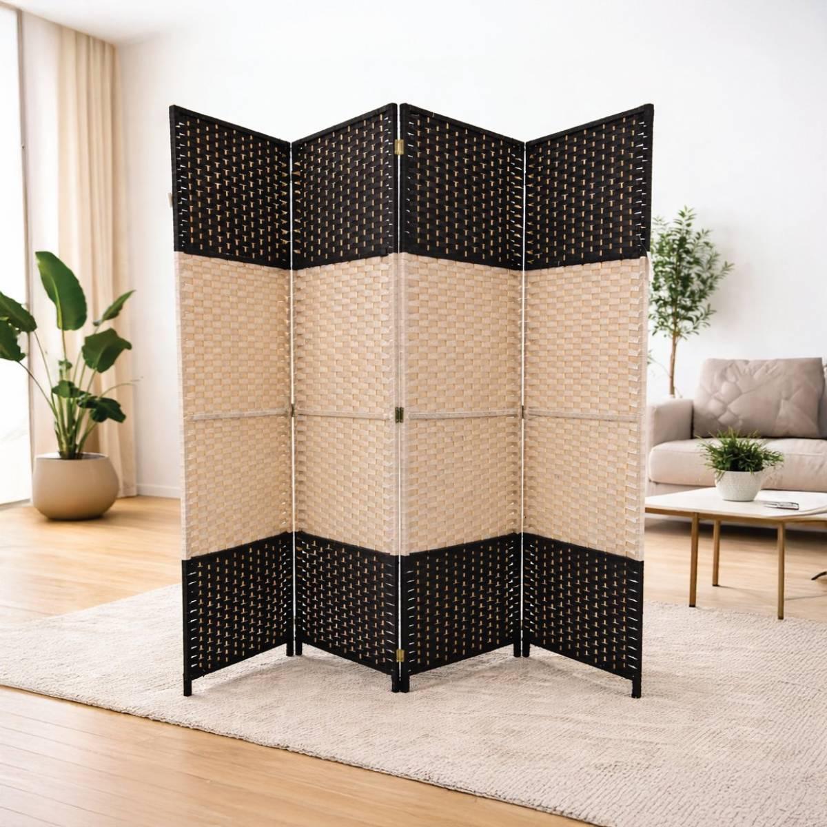 Bamboo Partition 4 Panel