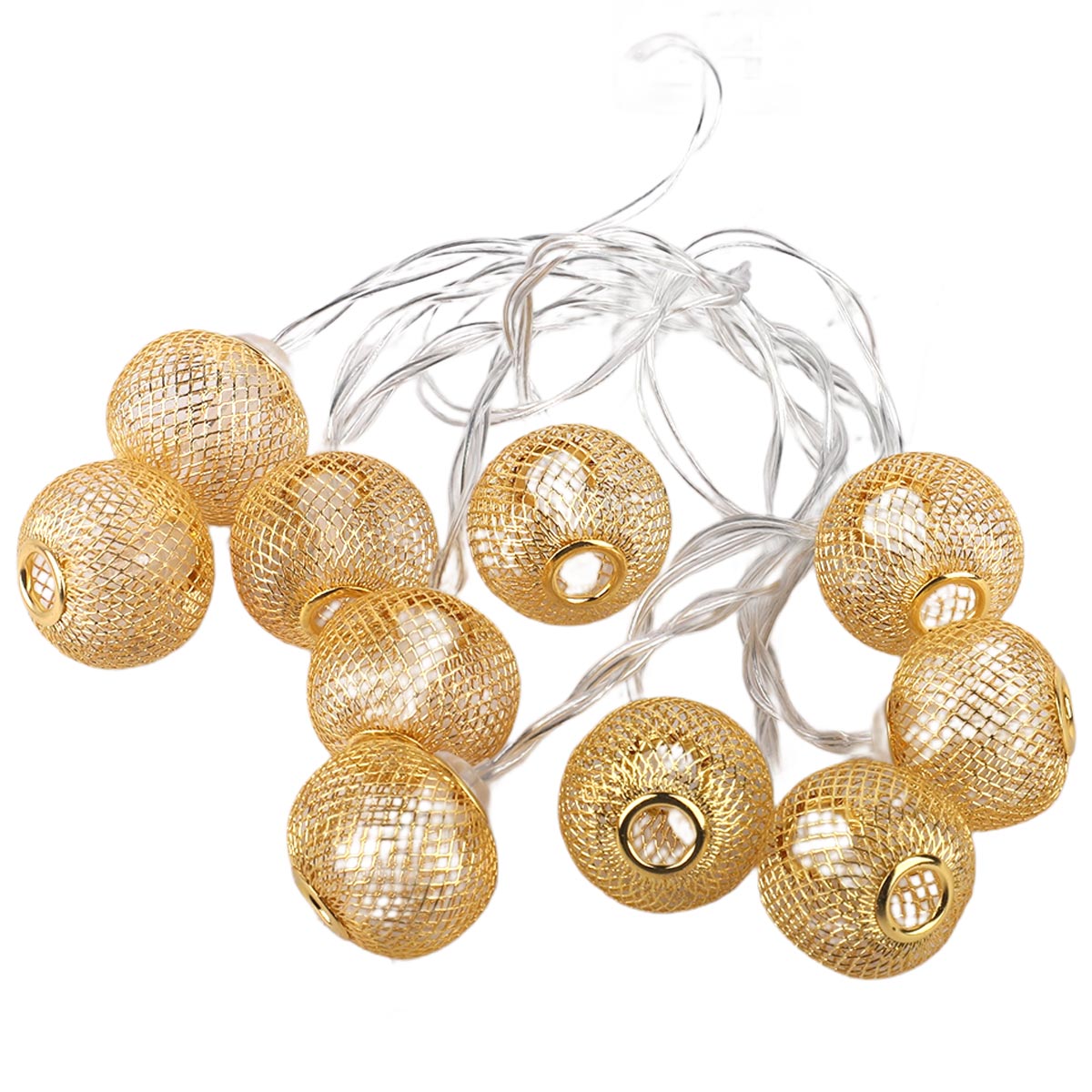 Ramadan Iron Mesh Ball String Light 10 Meter