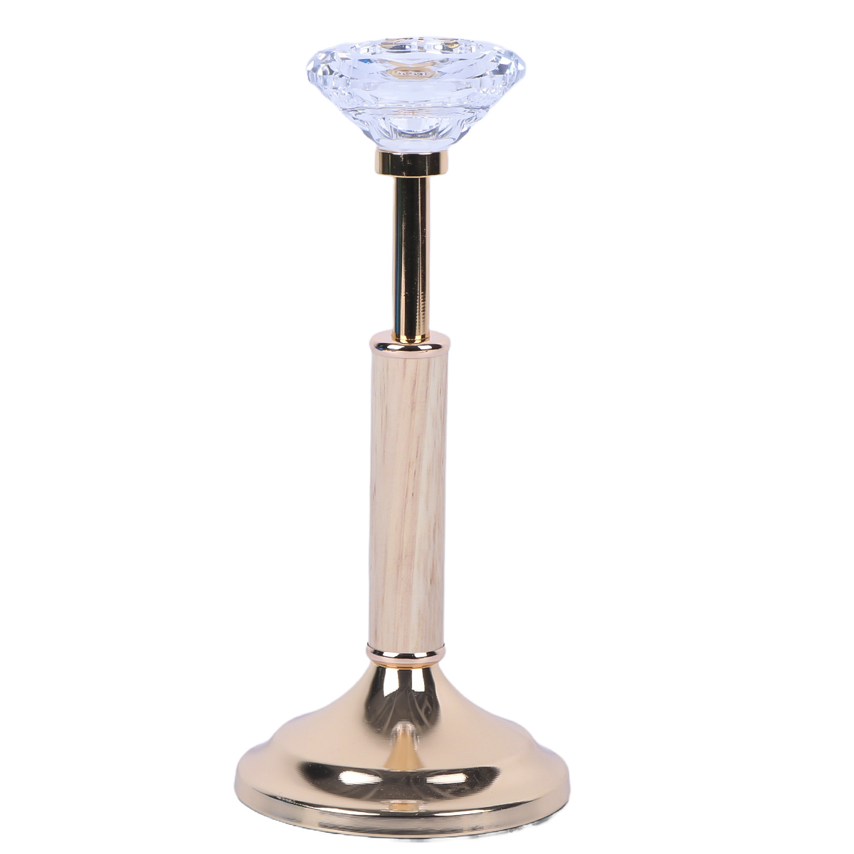 Metal Candle Holder Medium Gold