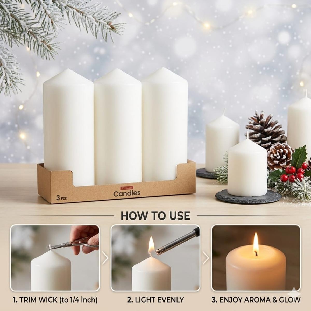 3Pcs Candle