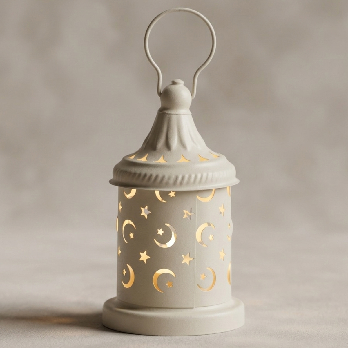 Metal Fanus With Light White 9262
