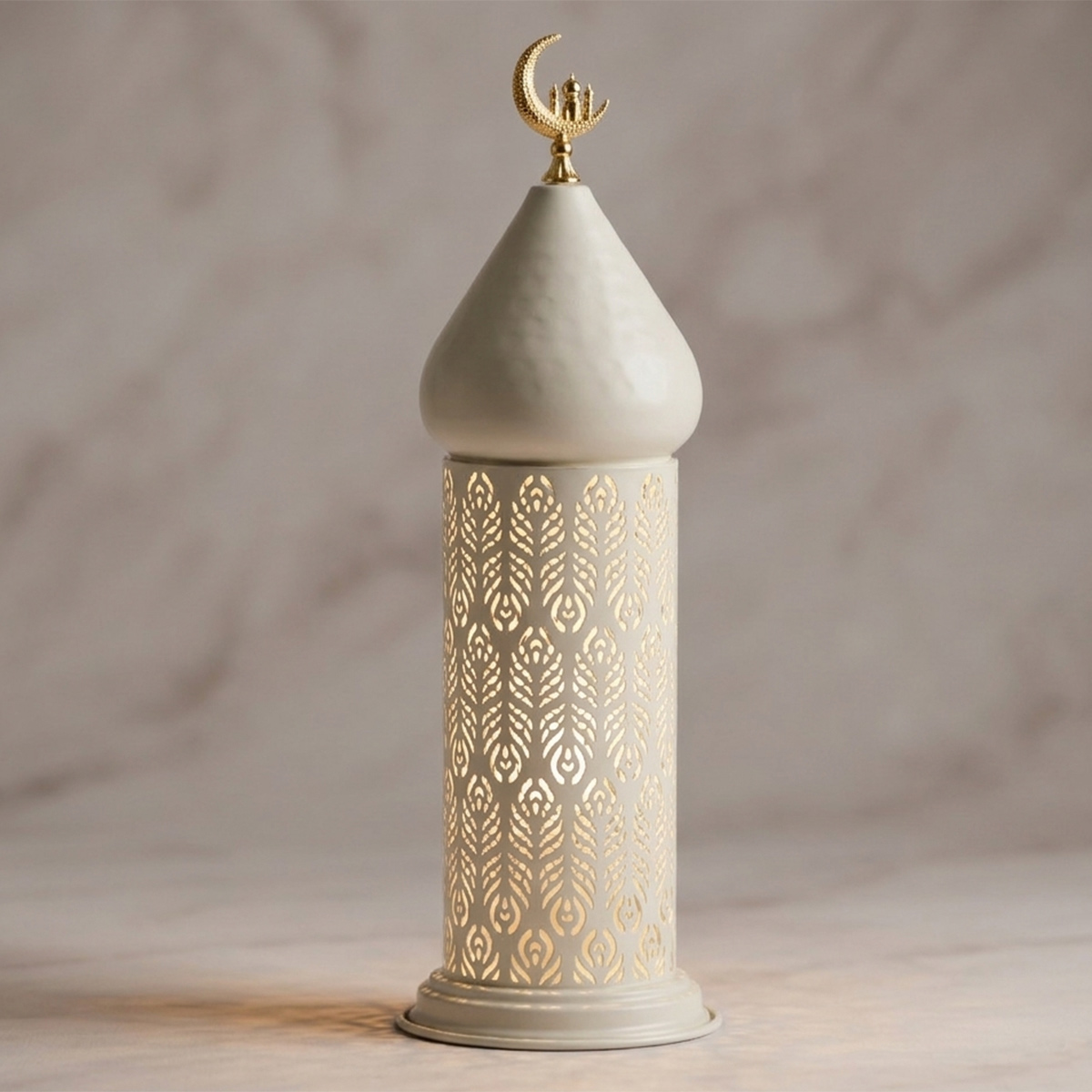 Metal Fanus With Light 7309