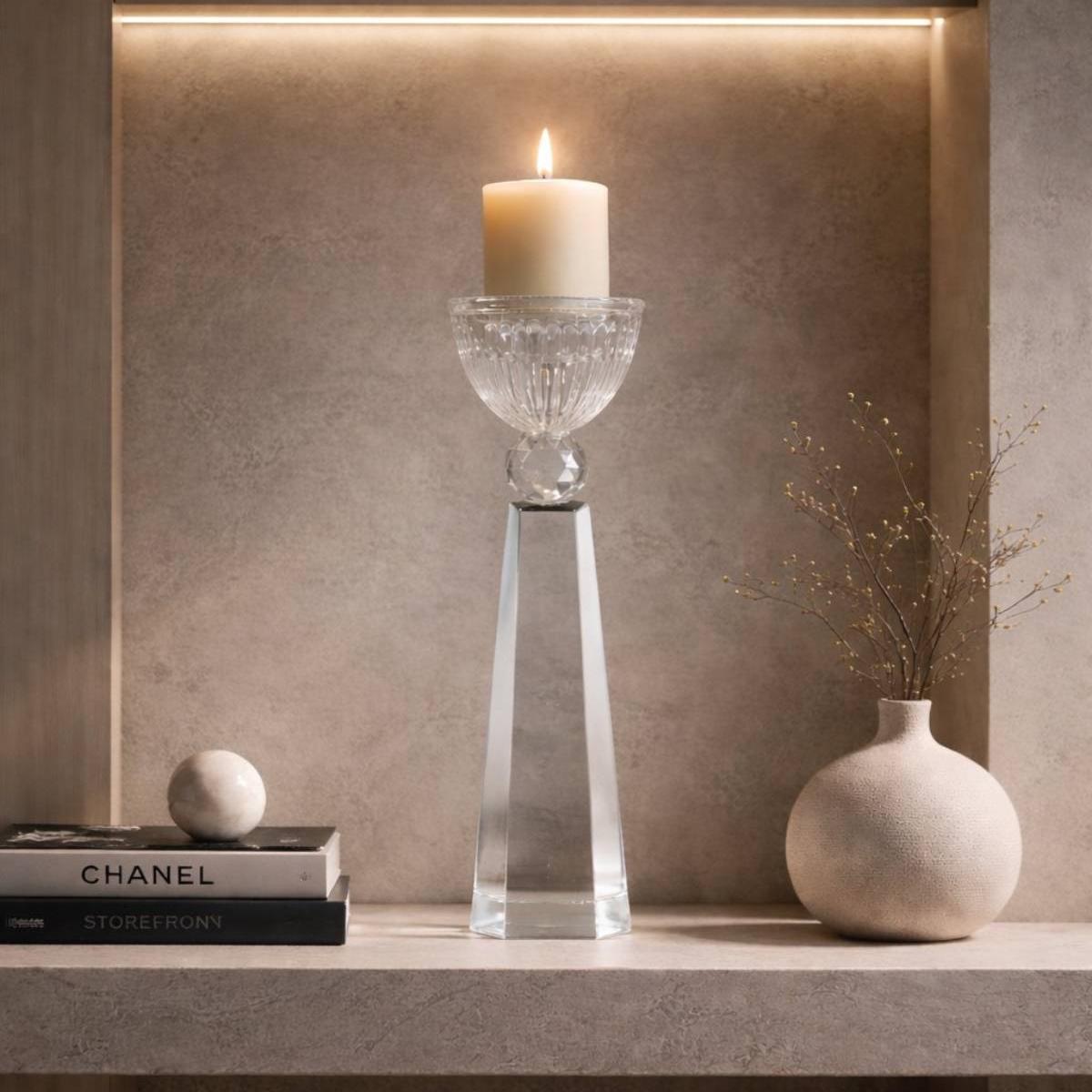 Glass Candle Holder