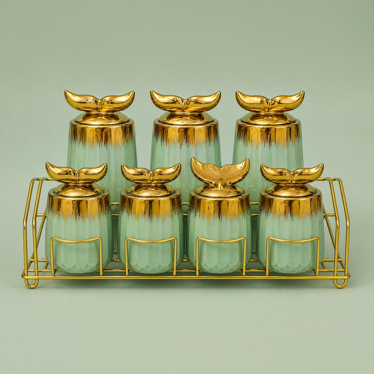 Ceramic Spice Set wth Stand 7 Pieces 858 9 16101