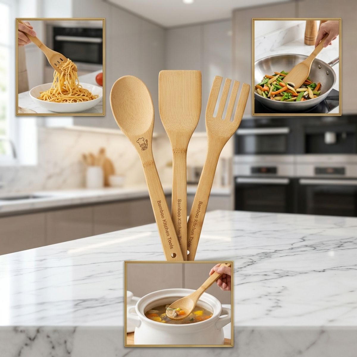3Pcs Wooden Spoon