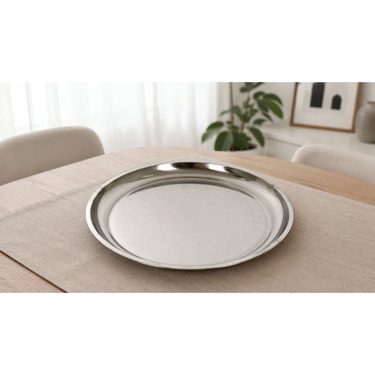 Large Round Tray S/S