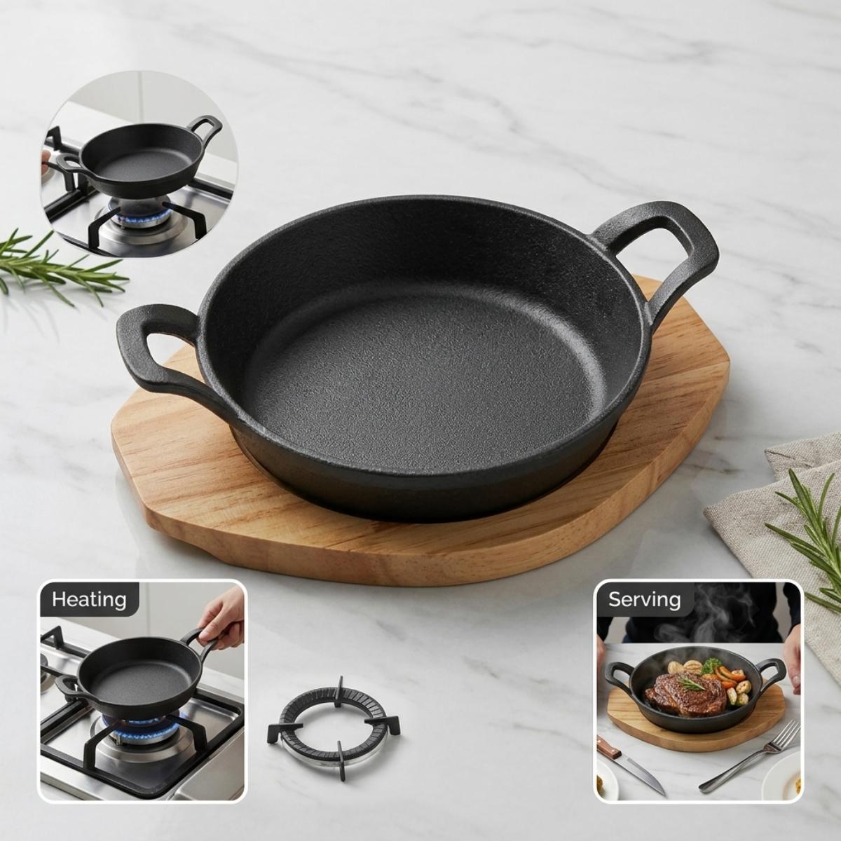 18Cm Sizzling Grill Plate Roun