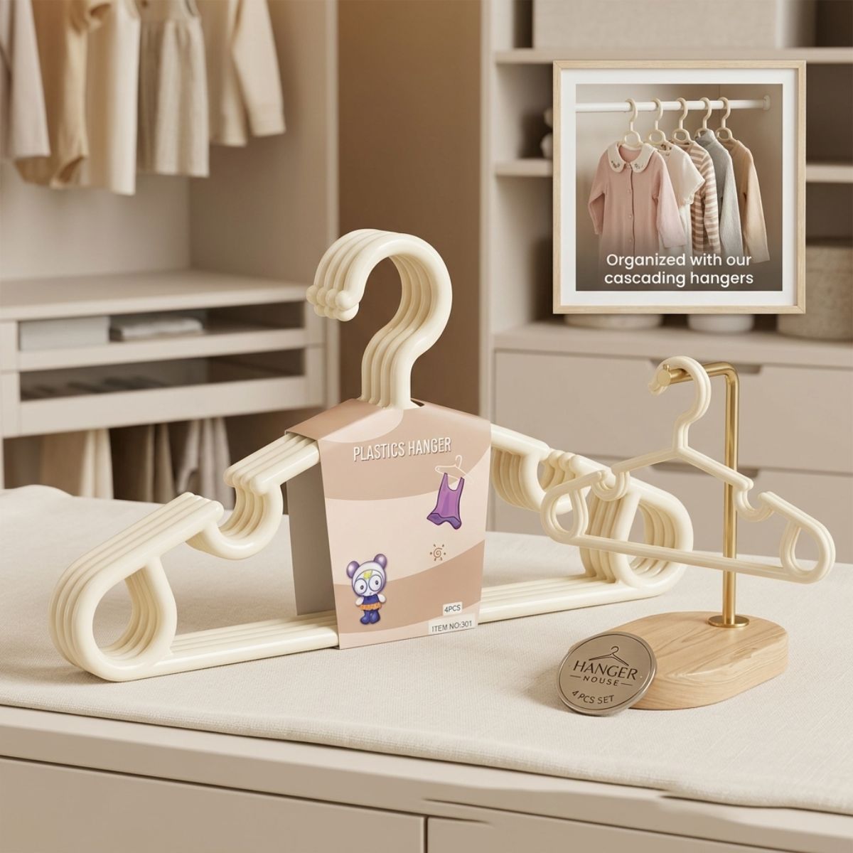 Cloth Hanger Plastic 4Pcs
