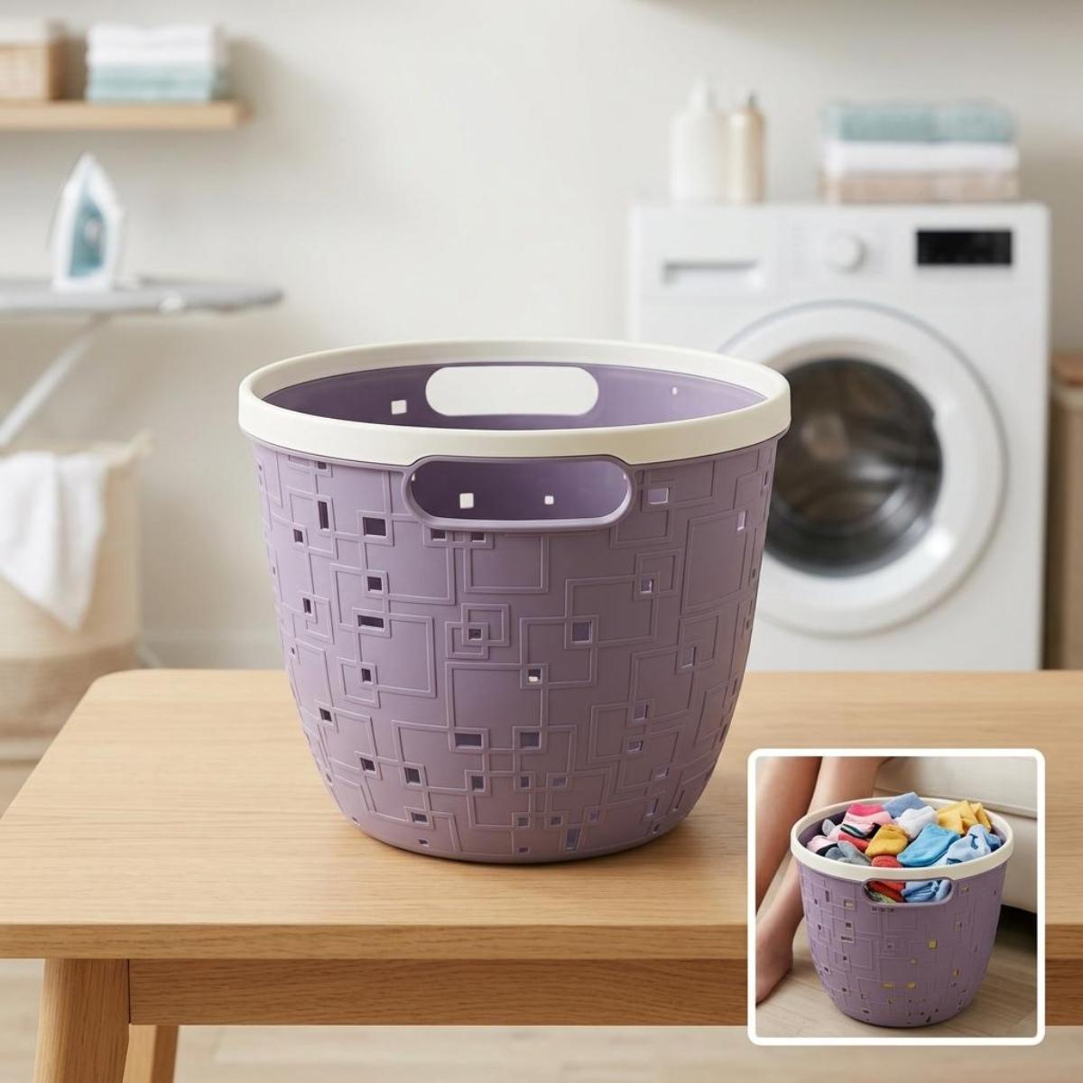 Laundry Basket Medium Plastic