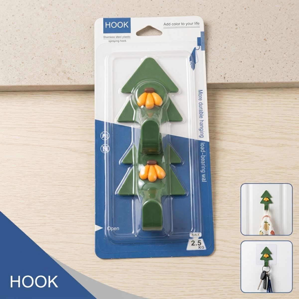 2Pcs Metal Hook